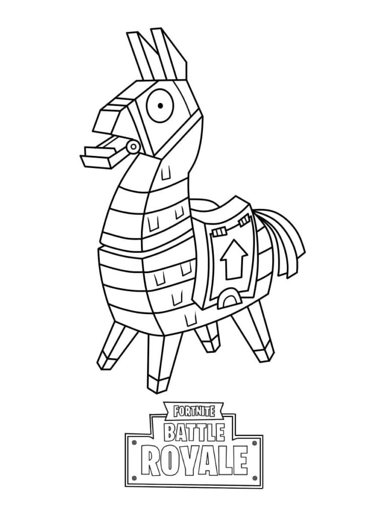 Fortnite lama à colorier