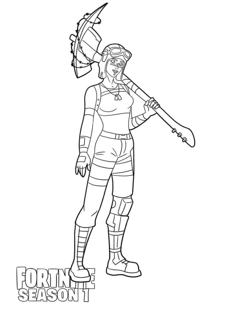 Coloriage skin Fortnite Renegade Raider