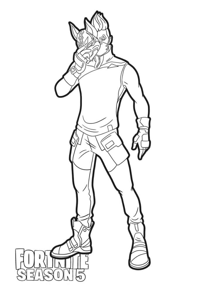 Coloriage Fortnite skin Nomade