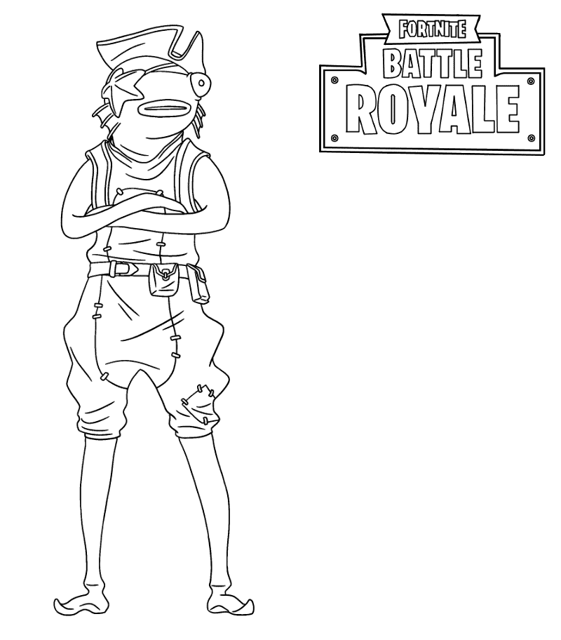 Coloriage Fortnite skin Poiscaille