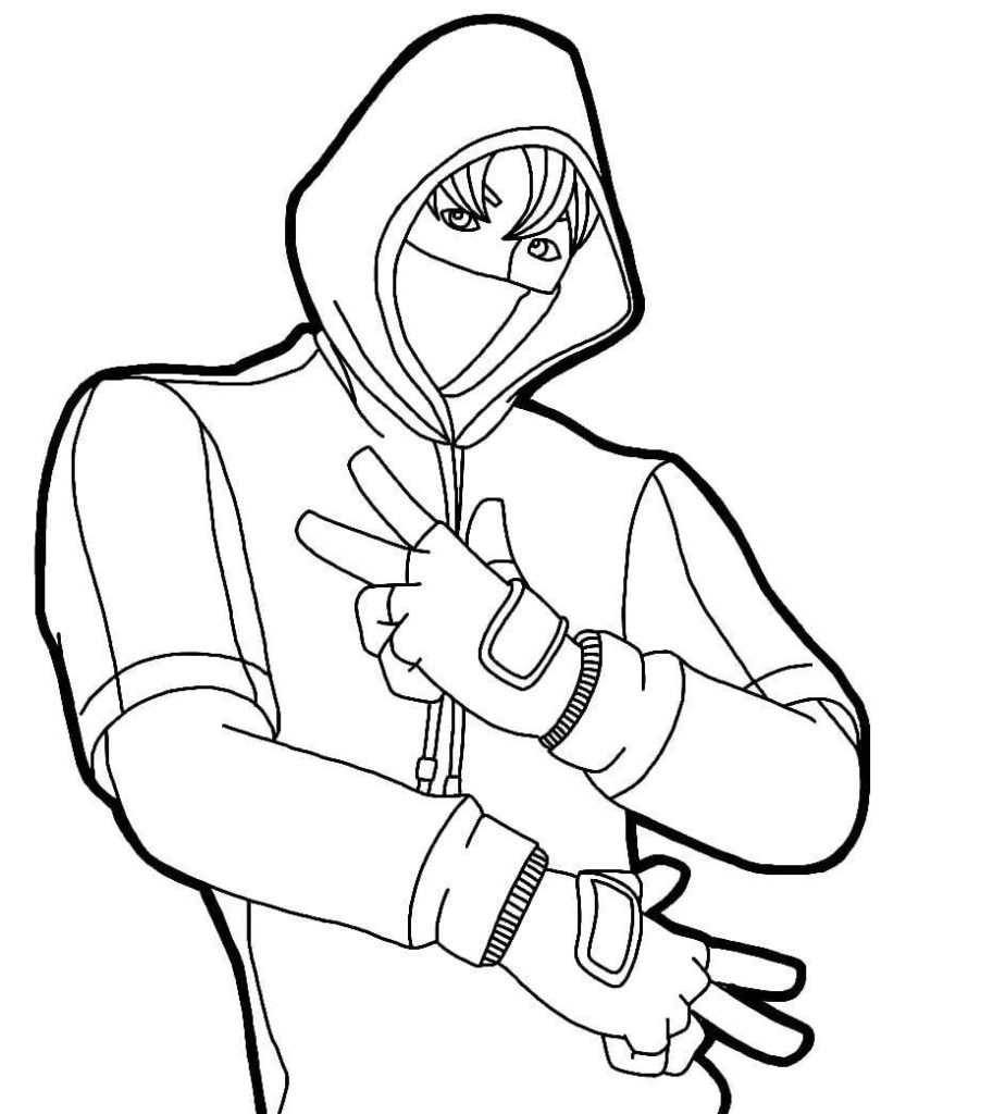 Coloriage Fortnite - Skin Ikonik