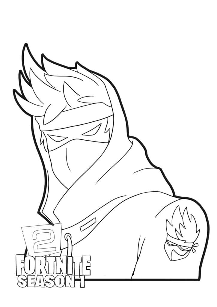 Coloriage Fortnite skin Ninja