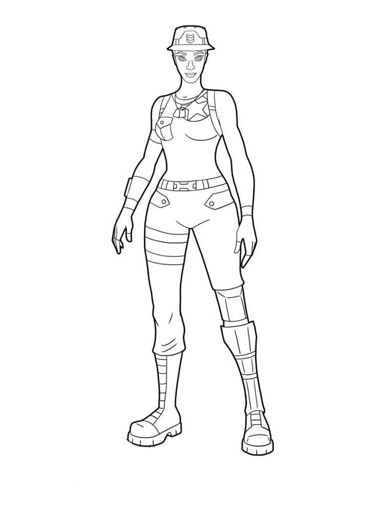 Coloriage Fortnite skin Recon Expert