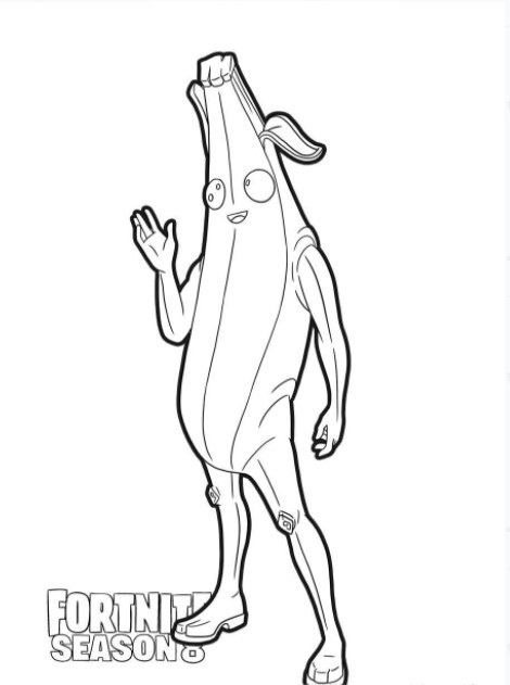 Coloriage Fortnite skin banane