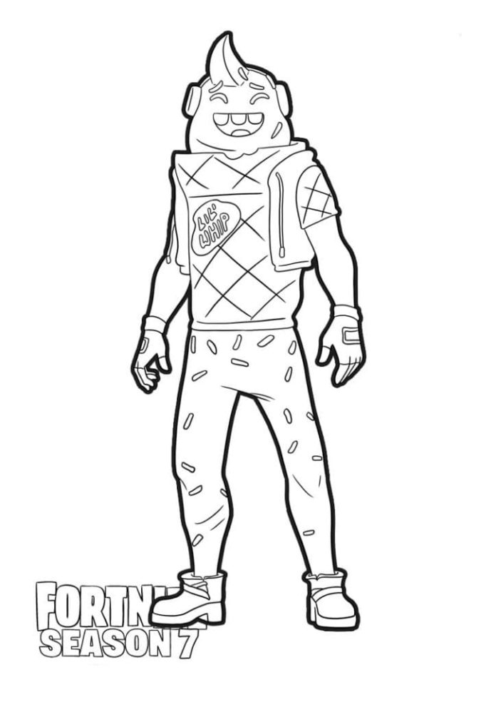 Fortnite Ice Cream Skin Coloring Pages Fortnite Ice Cream Skin Coloring Pages