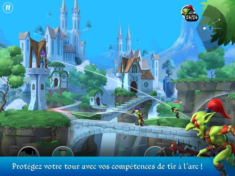 Scene de jeu dans Tiny Archer