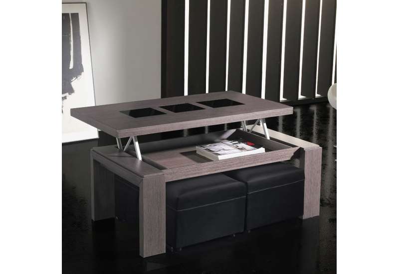 Utilise une table relevable pour aménager ton petit espace de salon
