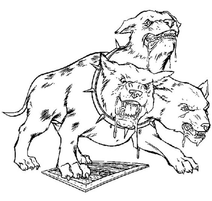 Cerbère le chien à trois têtes d'Hagrid
