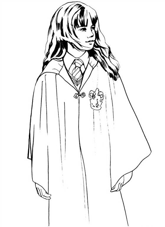 La jolie Hermione avec sa robe de sorcière