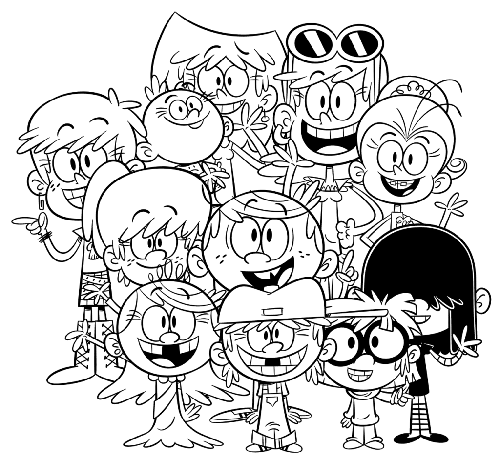 La famille Loud au complet, sauf les parents