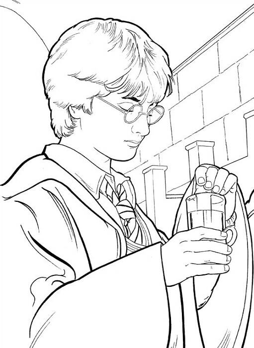 Coloriage Harry Potter potion magique